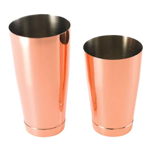Barfly By Mercer M37009Cp Dual-Tin Shaker Set – Copper-Plated, 28 Oz & 18 Oz 1