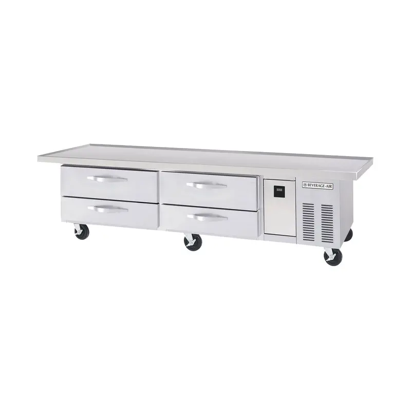 Beverage-Air Wtrcs84Hc-96 Refrigerated Chef Base – Four-Drawer Design, 96 In With Drip Guard 1