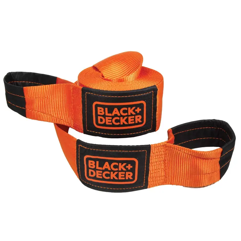Black & Orange 4" X 30' Recovery Strap – 20,000 Lb Break Strength For Off-Road Emergencies 1