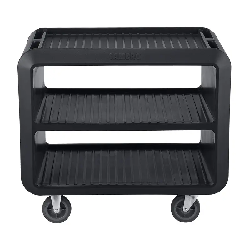 Black Service Cart Pro – Heavy-Duty Mobile Serving Solution – Cambro Sc337110 1