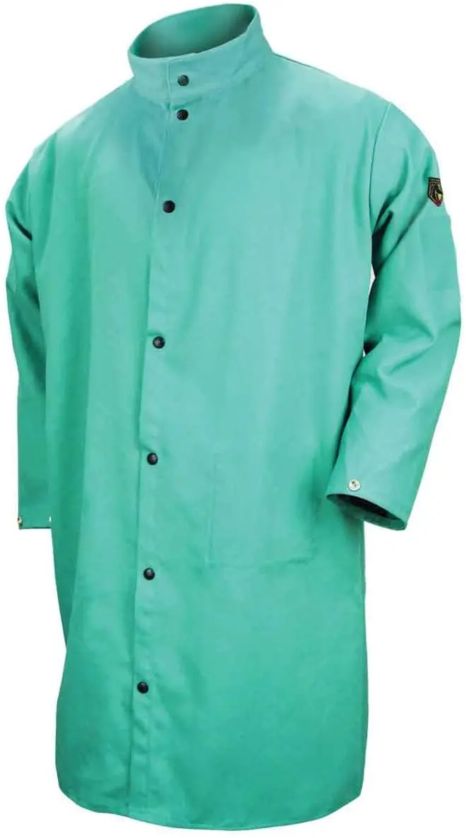 Black Stallion F9-42C Flame-Resistant Cotton Shop Coat – 42" Length, 9 Oz, Green, Size 2Xl 1