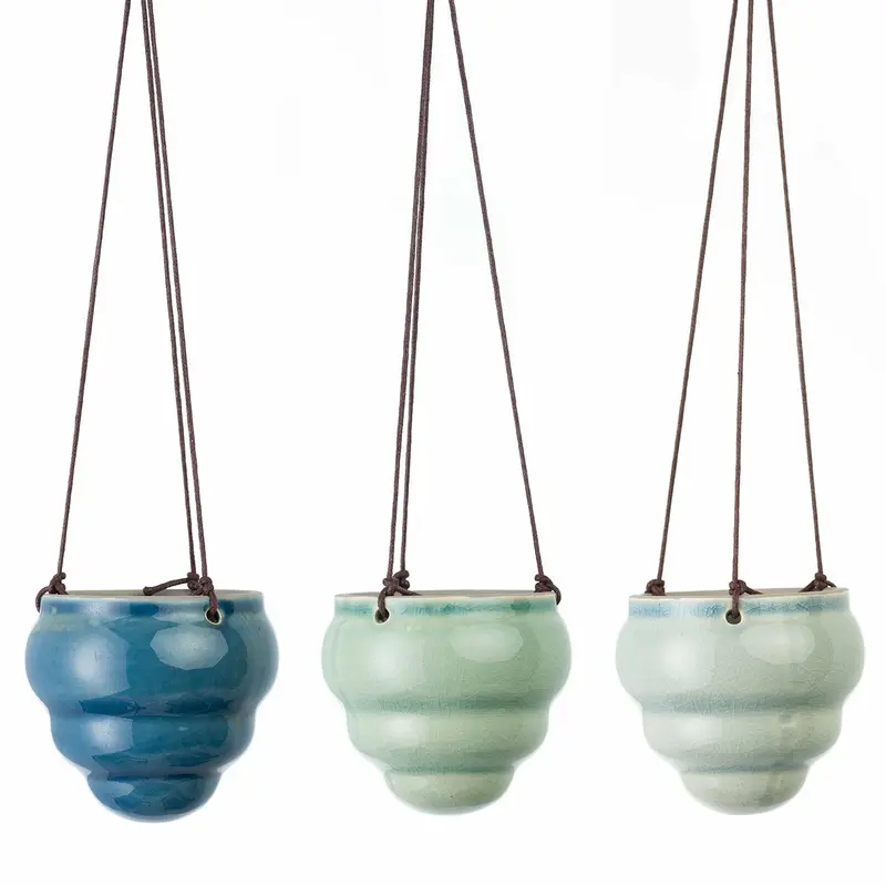 Bombini Trio Of Hanging Ceramic Pots 1