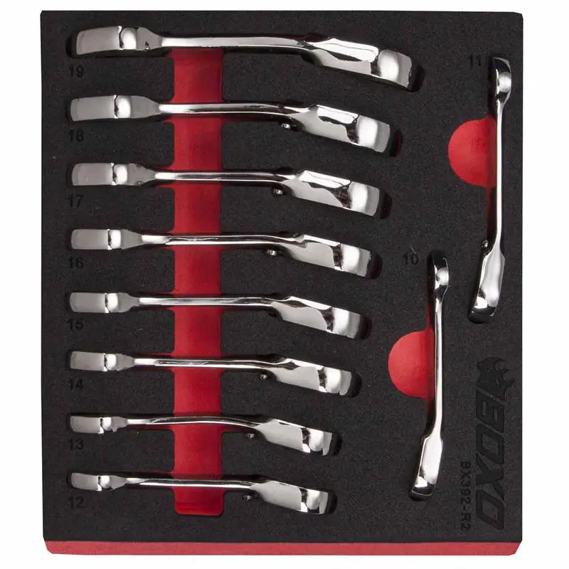 Boxo 10-Piece Stubby Reversible Wrench Set – 10Mm To 19Mm 1