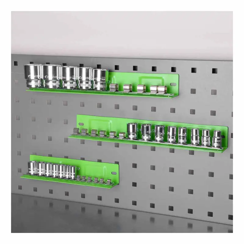 Boxo 14-Piece 3/8" Magnetic L-Type Socket Tray – Red Or Green 1