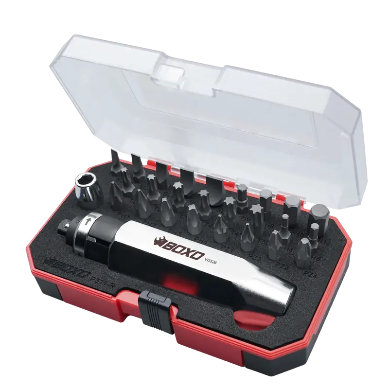 Boxo 27-Piece 3/8" Cordless Impact Driver Kit With Precision Bits 1