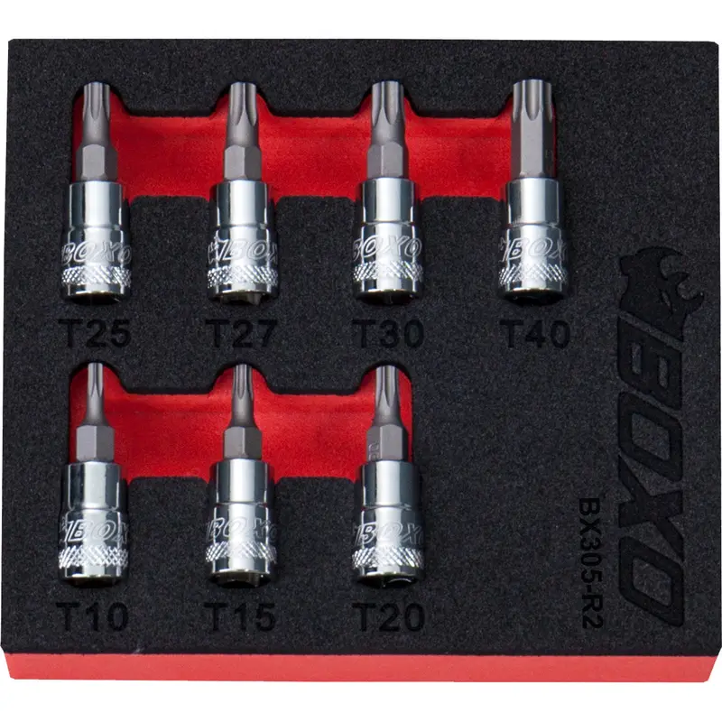 Boxo 7-Piece 1/4" Standard Torx Bit Socket Kit 1