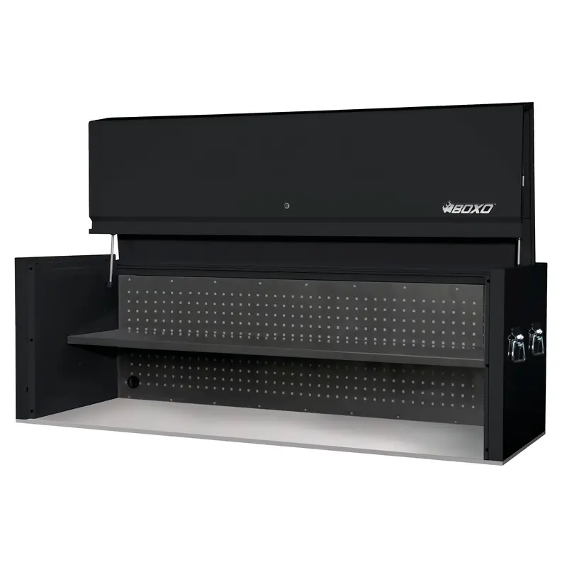 Boxo 72" Top-Mounted Hutch – Sleek Black Workspace Organizer 1
