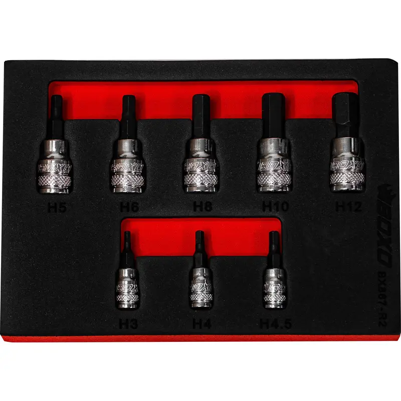 Boxo 8-Piece Hex Magnetic Bit Socket Set (1/4" & 3/8") 1