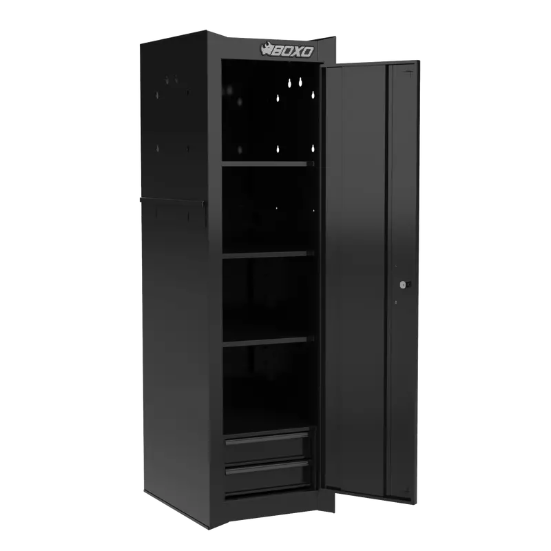 Boxo Black Full-Height Side Storage Locker – Heavy-Duty Modular Cabinet 1