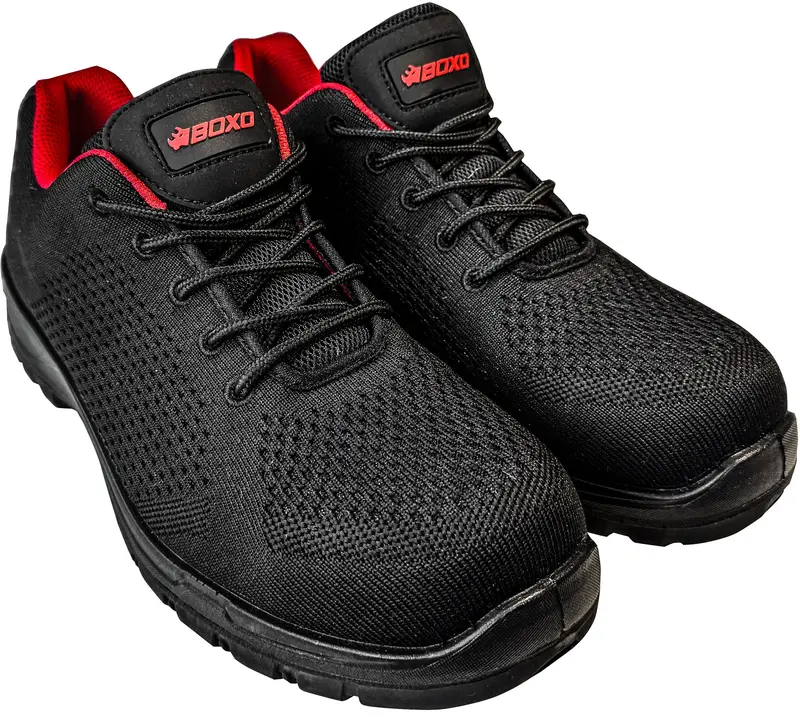 Boxo Black Work Trainers – Comfort-Focused Industrial Sneakers 1