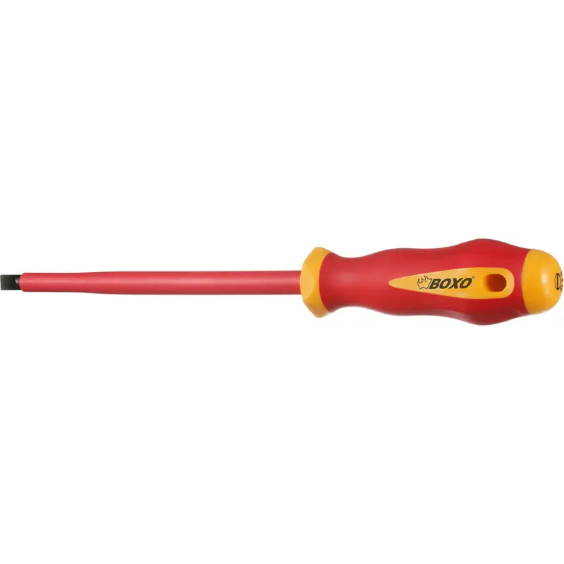 Boxo Vde-Certified 1000V Slotted Screwdrivers – Insulated Precision Tools 1