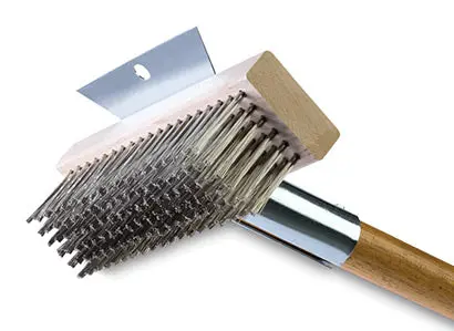 Broiler Queen 27-Inch Extended-Reach Grill Wire Brush For Heavy-Duty Cleaning 1
