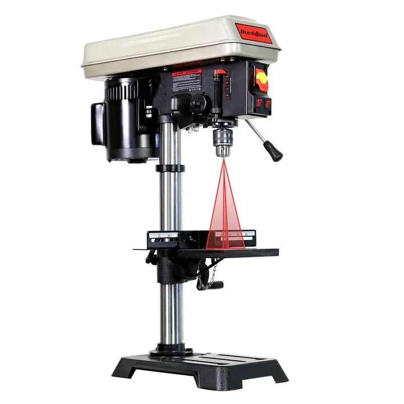 Bucktool 10-Inch 5-Speed Bench Drill Press — 3/4 Hp, 6.0A With Led Work Light 1