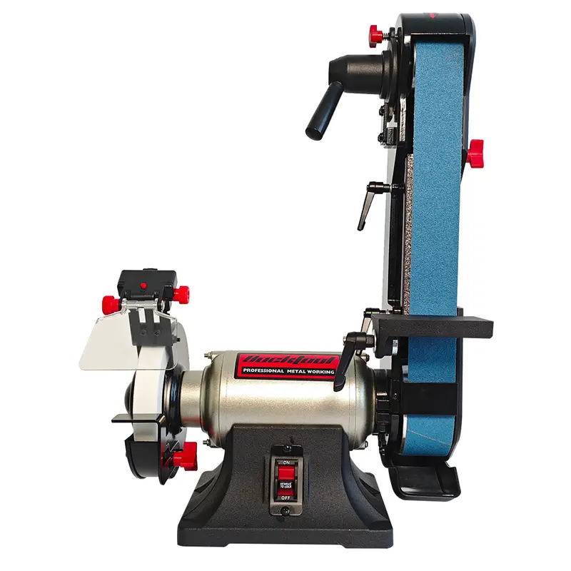 Bucktool 2" X 42" Belt Sander + 6" Bench Grinder Combo — Knife Sharpener With Extended Work Table 1