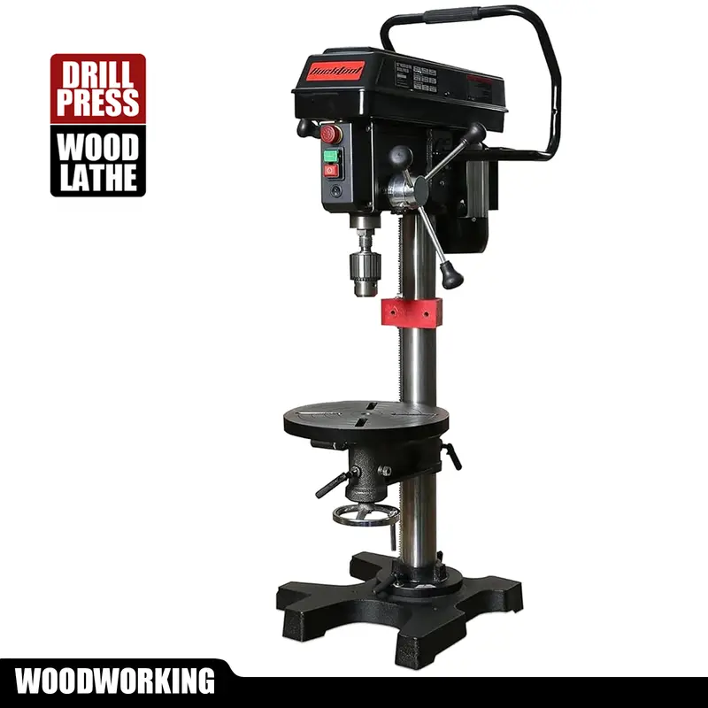 Bucktool Dual-Function Benchtop Machine: 12" Variable-Speed Drill Press & Wood Lathe 1