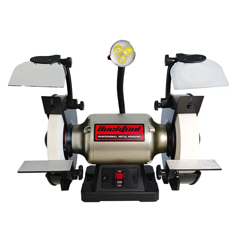 Bucktool Tds-200C4Hl 8-Inch 3/4 Hp Low-Speed Bench Grinder – Cbn-Ready, Vibration-Free Operation 1