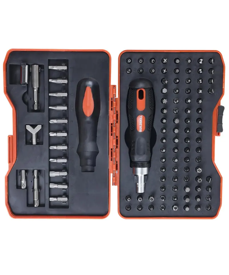 Buildskill 101-Piece Ratchet Screwdriver Set – Full-Featured Hand Tool Kit 1