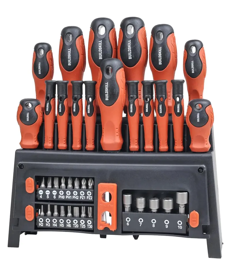 Buildskill 39-Piece Precision + Standard Screwdriver Set – Magnetic Tips 1