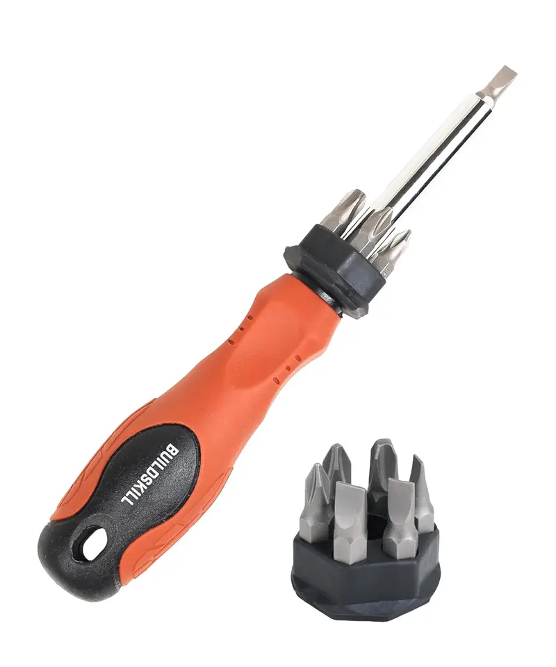 Buildskill 6-In-1 Interchangeable Bit Screwdriver – Compact Precision Tool 1