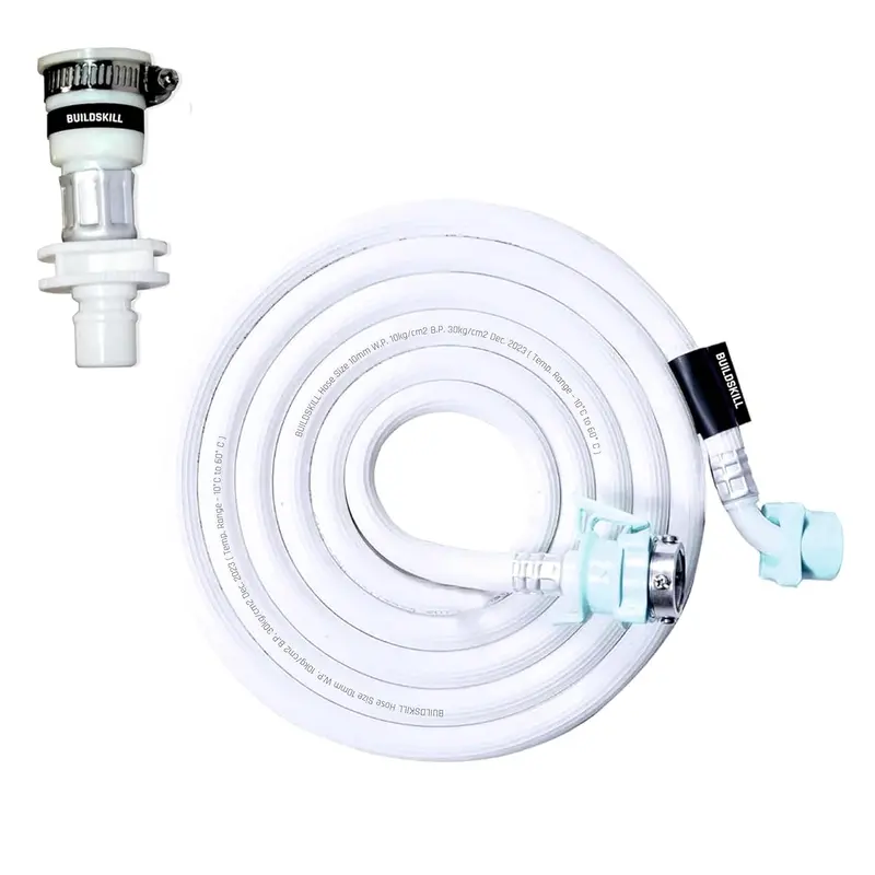 Buildskill Washing Machine Inlet Hose With Tap Connector – Fully Automatic Compatible 1