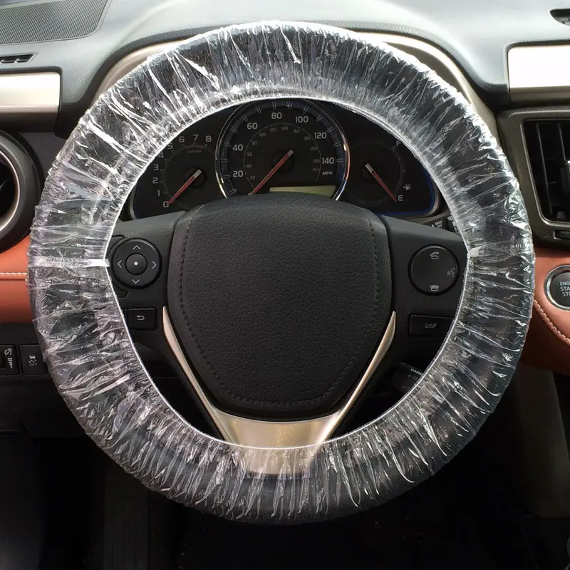 Bulk Pack Of 250 White Plastic Steering Wheel Covers 1