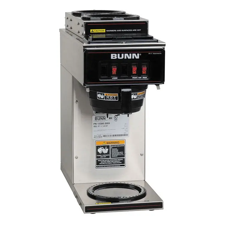 Bunn Vp17-3 Triple-Warmer Pourover Coffee Brewer – 3.8-Gallon Capacity, Silver 1