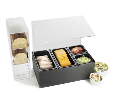 Cal-Mil 1102 Classic Salsa And Condiment Serving Bar Set 1