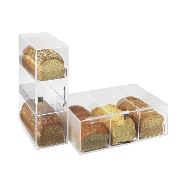 Cal-Mil 1204 Three-Tier Clear Acrylic Bread Display Case 1