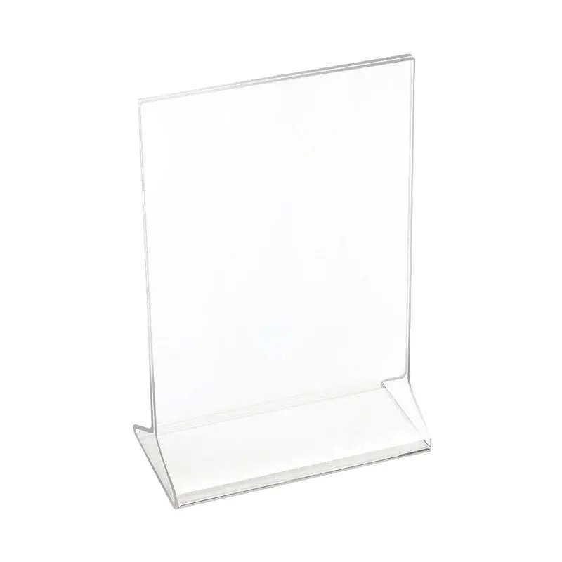 Cal-Mil 521 Clear Tabletop Card Holder – 4.25" X 5.5" Standard Size Menu Or Price Display 1