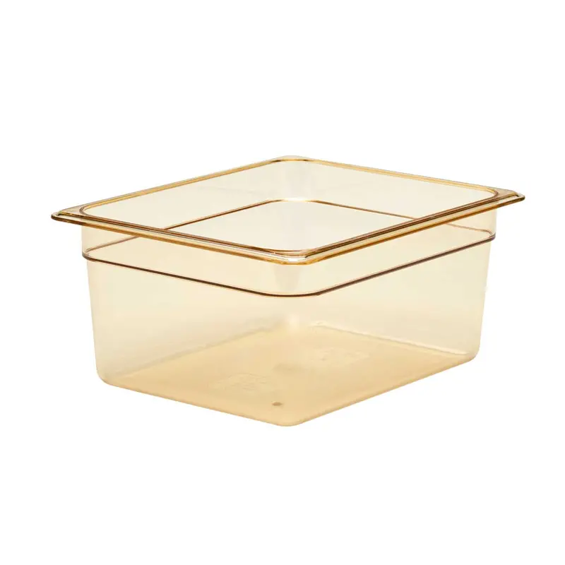 Cambro 1/2-Size High-Heat Amber H-Pan – 6" Depth 1
