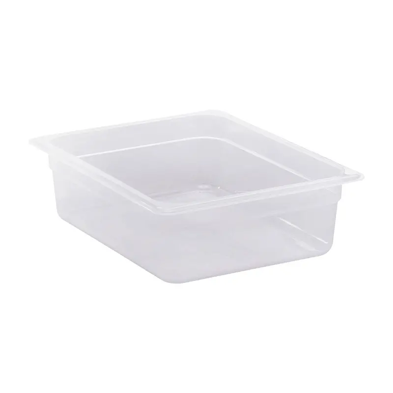 Cambro 1/2-Size Shallow Food Pan – 4" Translucent Holding Bin 1