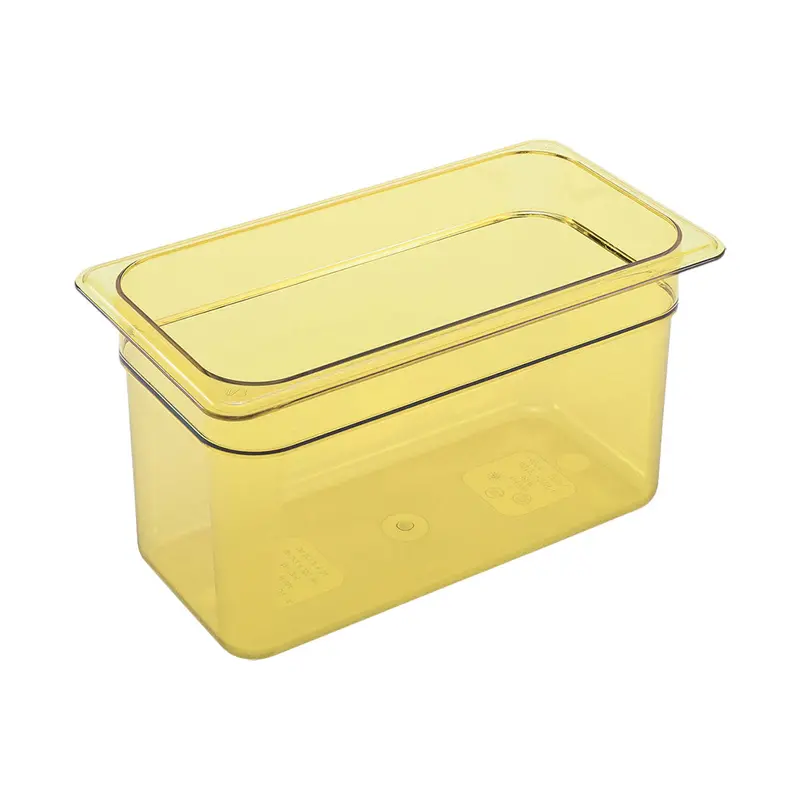 Cambro 1/3-Size Amber H-Pan – Commercial High-Heat Food Pan (6-Inch Depth) 1