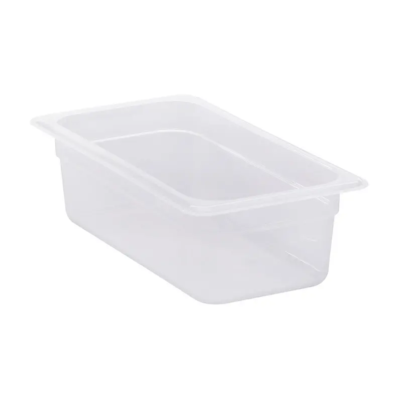 Cambro 1/3-Size Shallow Food Pan – 4" Translucent Container 1