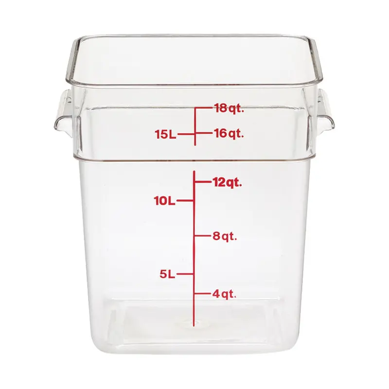 Cambro Camsquare 18-Quart Clear Food Storage Container – Commercial-Grade Camwear 1