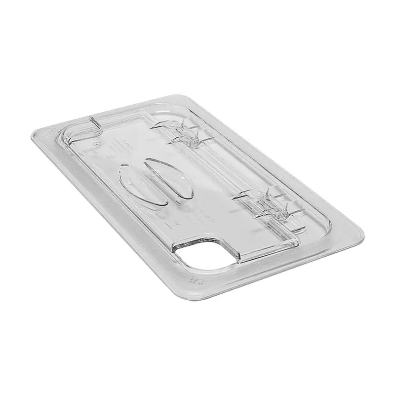 Cambro Camwear 1/3-Size Notched Food Pan Flip Lid – Clear, Model 30Cwln135 1