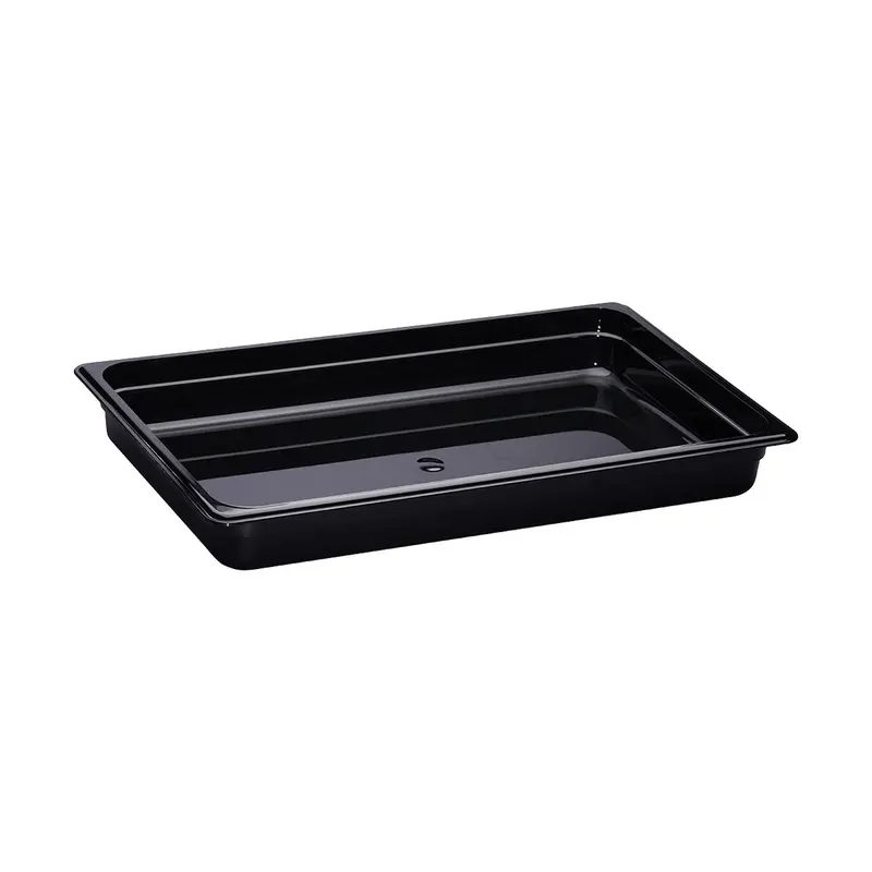 Cambro Camwear Full-Size Food Pan – 2.5" Deep, Black Nsf-Approved Container 1