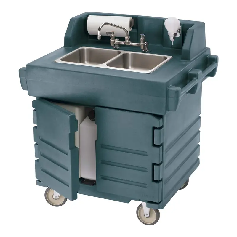 Cambro Ksc402191 Camkiosk Portable Hand Sink Cart – Granite Gray Finish 1