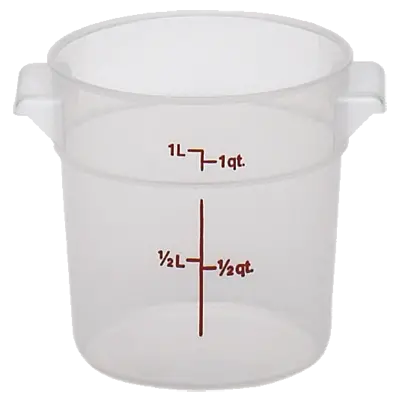 Cambro Rfs1Pp190 Translucent Round Storage Container – 1 Quart 1