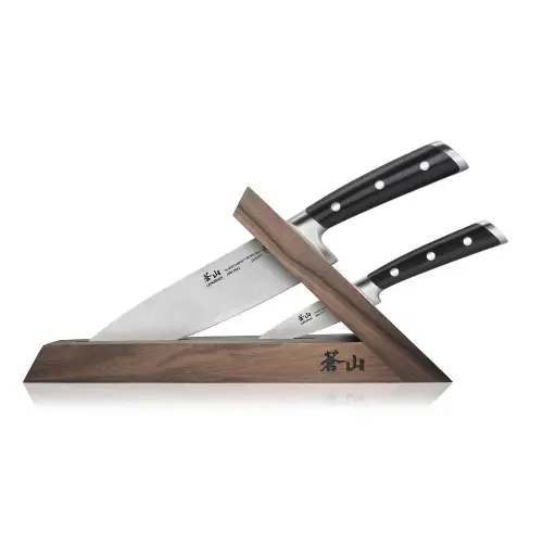 Cangshan Ta Series Knife Block Set – 2-Blade Black-Handled Cutlery With Stand 1
