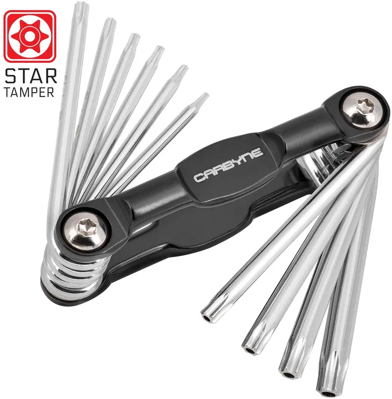 Carbyne 10-Piece Folding Tamper-Proof Torx Wrench Set – T6–T30, S2 Steel 1