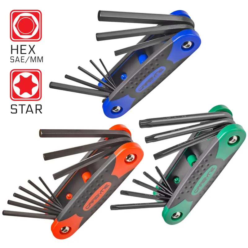 Carbyne 25-Piece Folding Hex Key & Star Wrench Set — Dual-Measure, S2 Steel 1