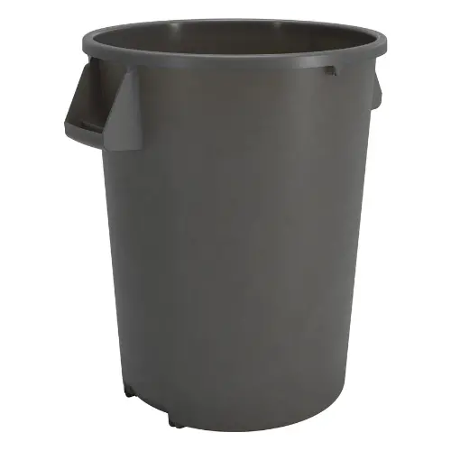 Carlisle 84102023 Bronco Round Waste Bin – Gray, 20-Gallon Food-Safe Container 1