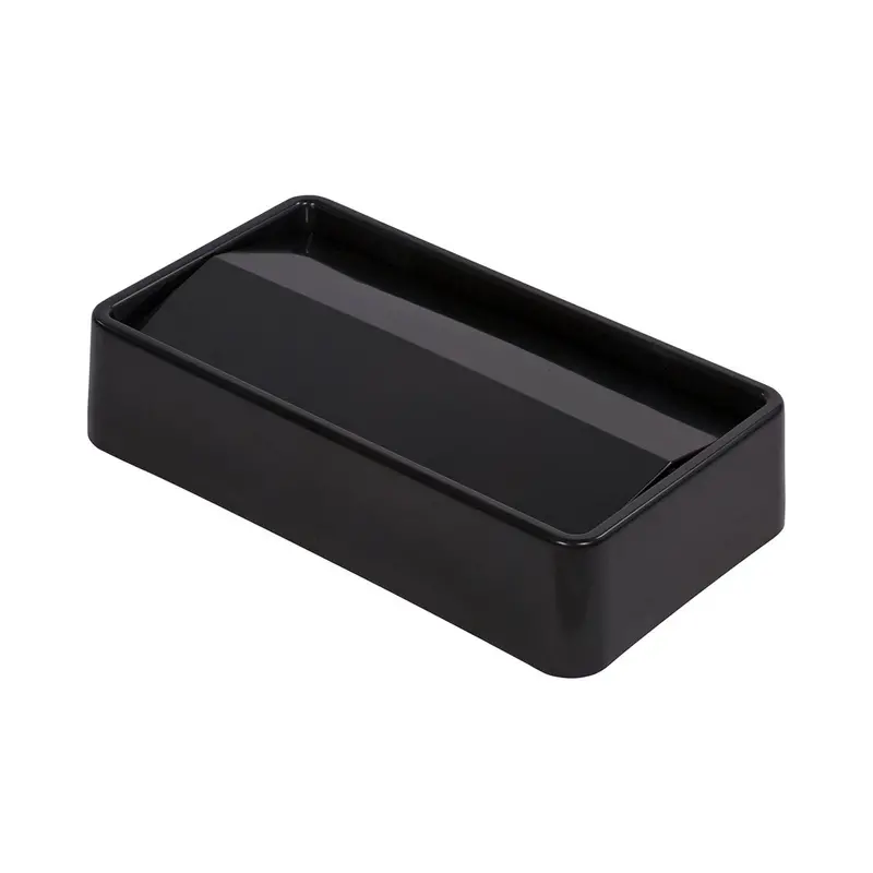 Carlisle Trimline Black Swing-Top Lid For Rectangle Waste Containers 1