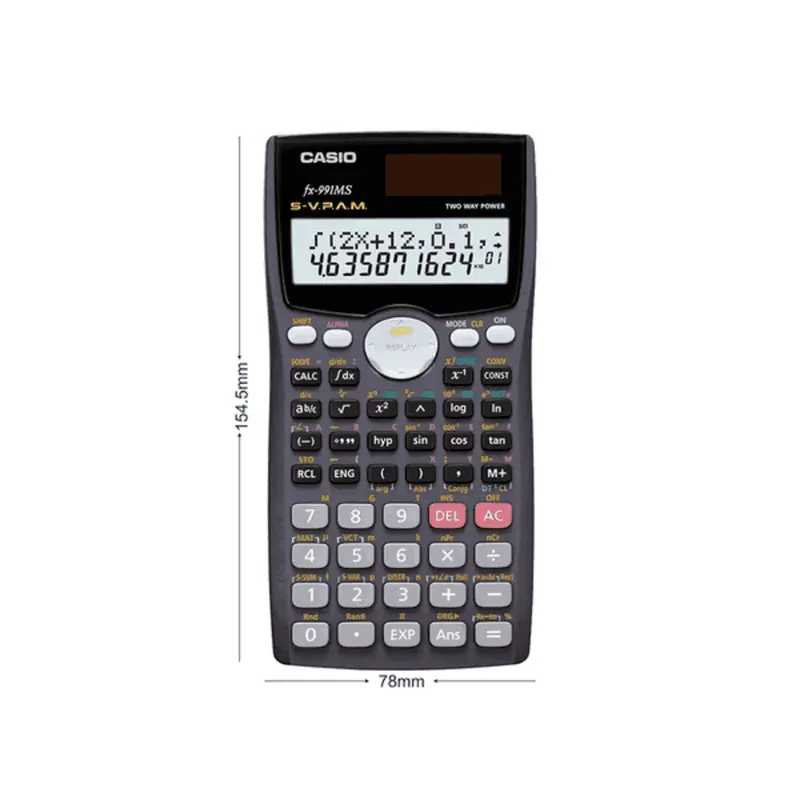 Casio Fx-991Ms Scientific Calculator – Gray, Multi-Function Engineering Model 1