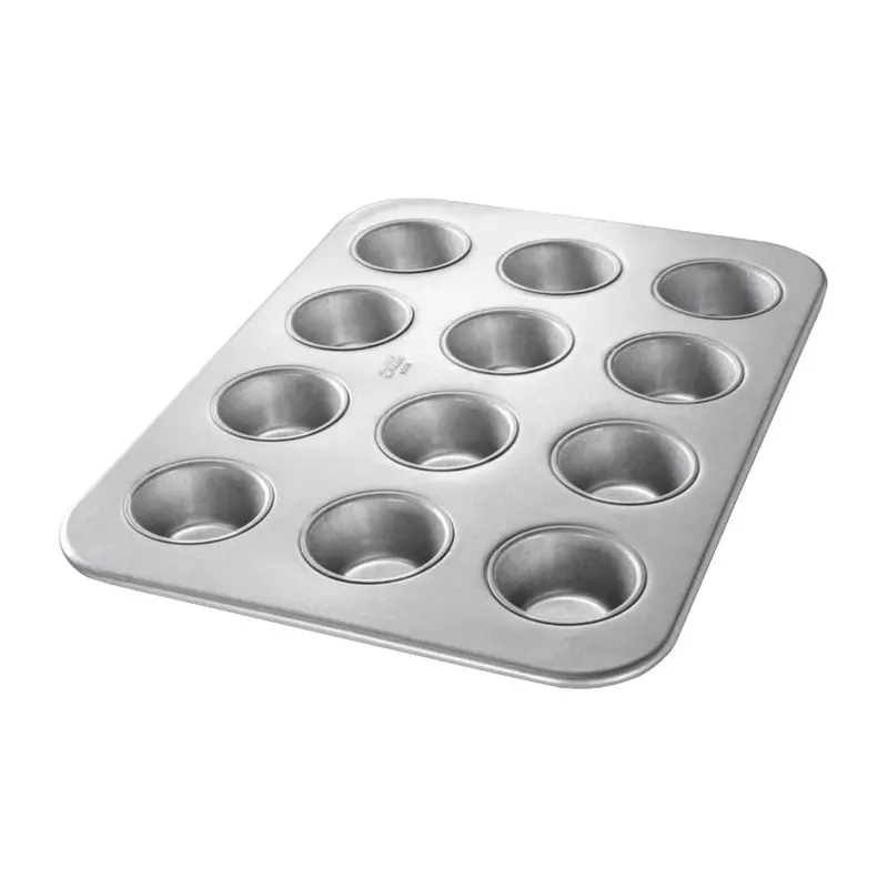 Chicago Metallic 45225 Heavy-Duty Muffin Pan – 12-Cup Half-Sheet, 3.8 Oz Capacity 1