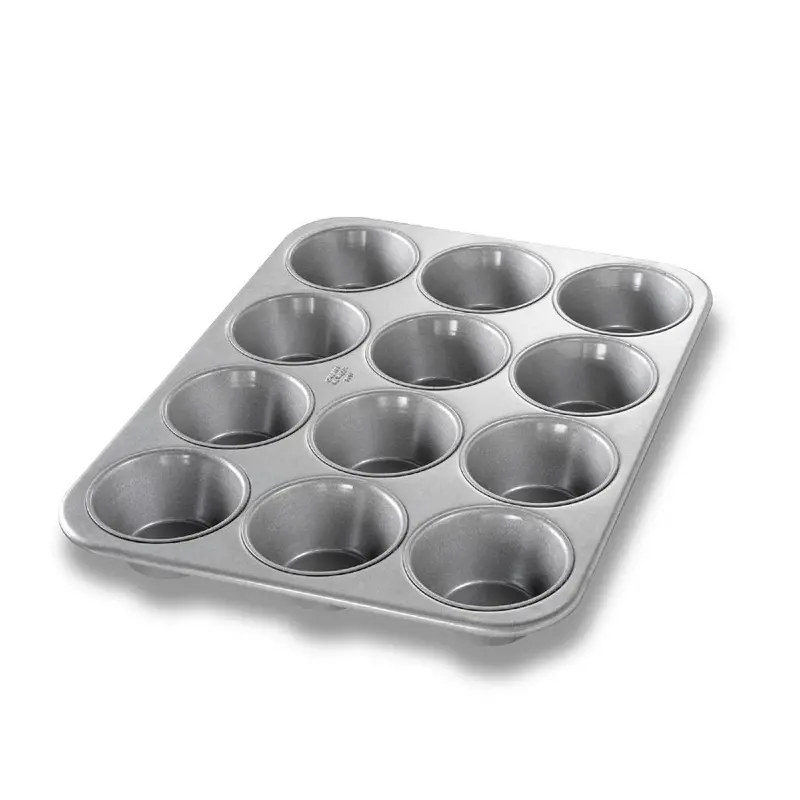 Chicago Metallic Heavy-Duty Half-Size Muffin Pan – 12-Cup Commercial Bakeware Sheet 1