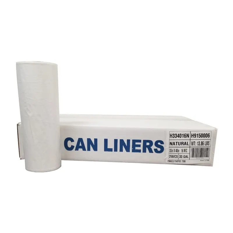 Clear 33-Gallon Can Liners – Pack Of 250 1