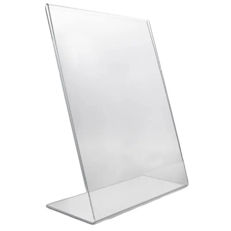 Clear Tabletop Card Holder – Cal-Mil 513 Plastic Easel For 8.5" X 11" Signs (Case Of 12) 1