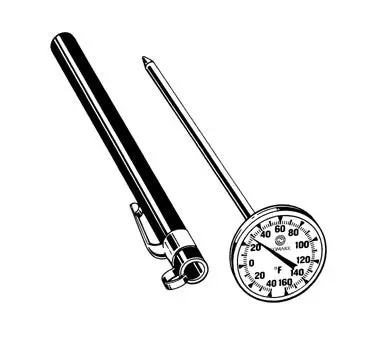 Comark T220Ak Pocket Thermometer – Stainless Steel, 1 In. Dial With 5 In. Probe 1