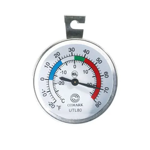 Comark Utl80 Dial Thermometer – Refrigerator & Freezer Temperature Monitor 1